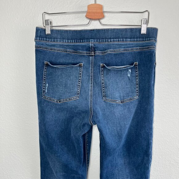 Spanx Womens Blue Distressed Ankle Skinny Slimming Jeans XL style 20203r - Picture 3 of 11